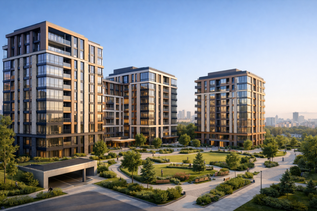 Жк бизнес класса в уфе — современный жилой комплекс с двором-парком без машин и панорамными окнами